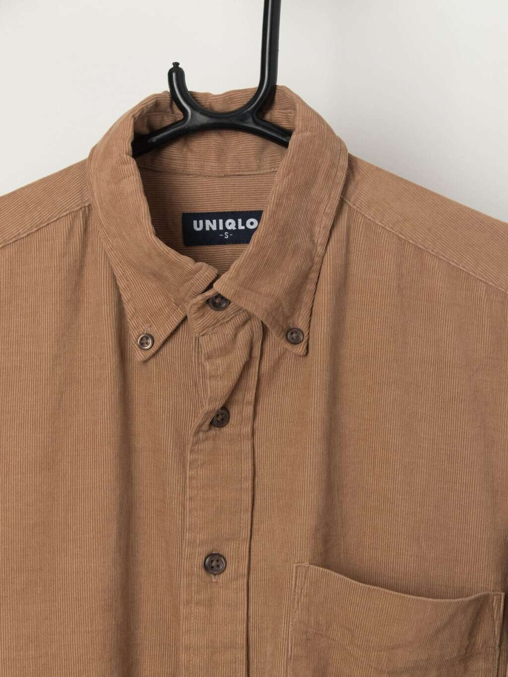 Vintage cord shirt in pastel brown - Small / Medium - Image 2