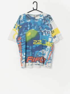 Vintage graphic t-shirt in bright, bold colours - Medium