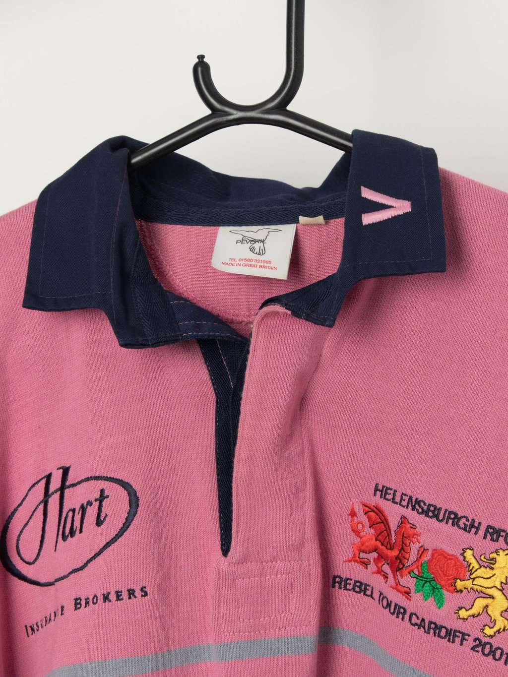 Vintage Helensburgh RFC rugby polo - Medium - Image 2