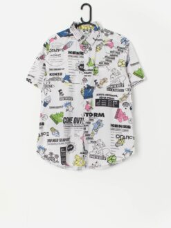 Vintage Kenzo cartoon party print shirt - Medium / Large