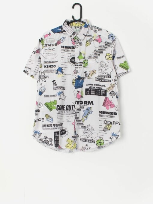 Vintage Kenzo cartoon party print shirt - Medium / Large
