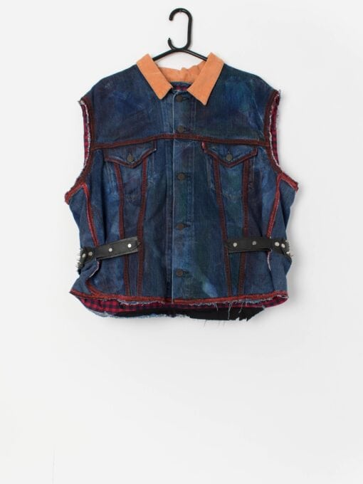 Vintage Levis customised denim vest/gilet - XL