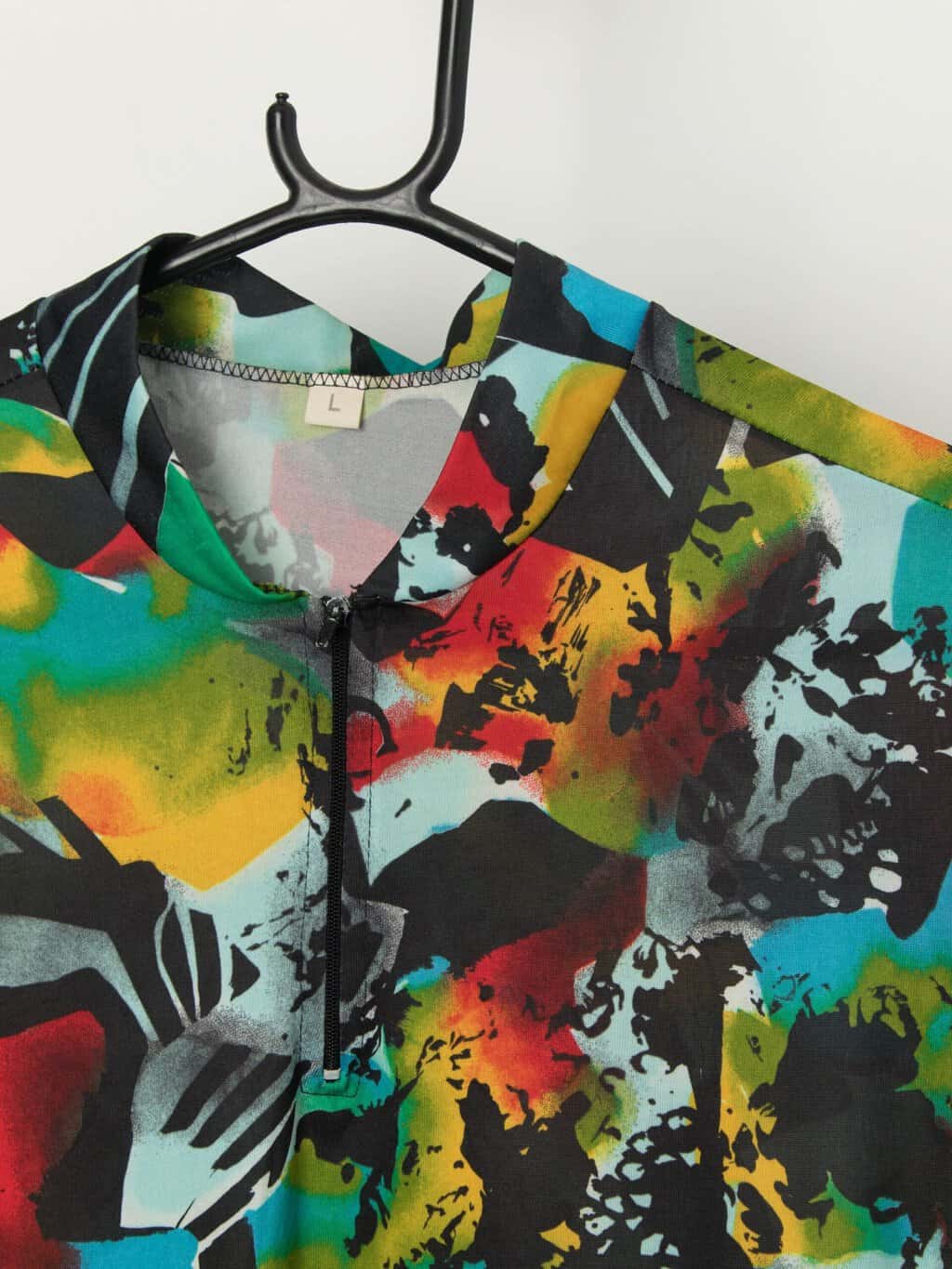 Vintage Marcel Clair cycling jersey with abstract pattern - Large - Image 2