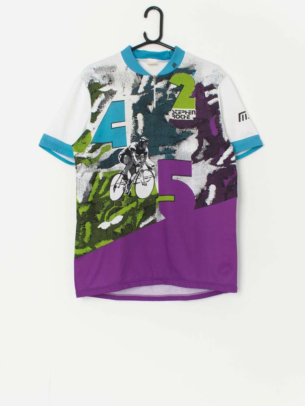 Vintage Medico Stephen Roche 80s multicoloured cycling jersey - Large