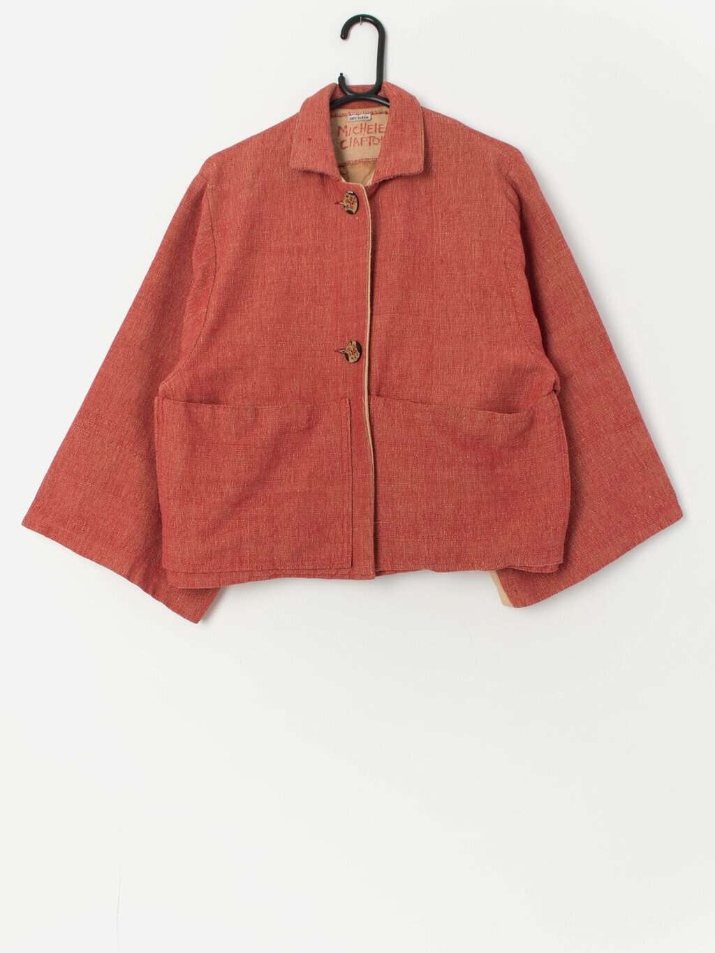 Vintage Michele Clapton jacket in red and beige - M / L
