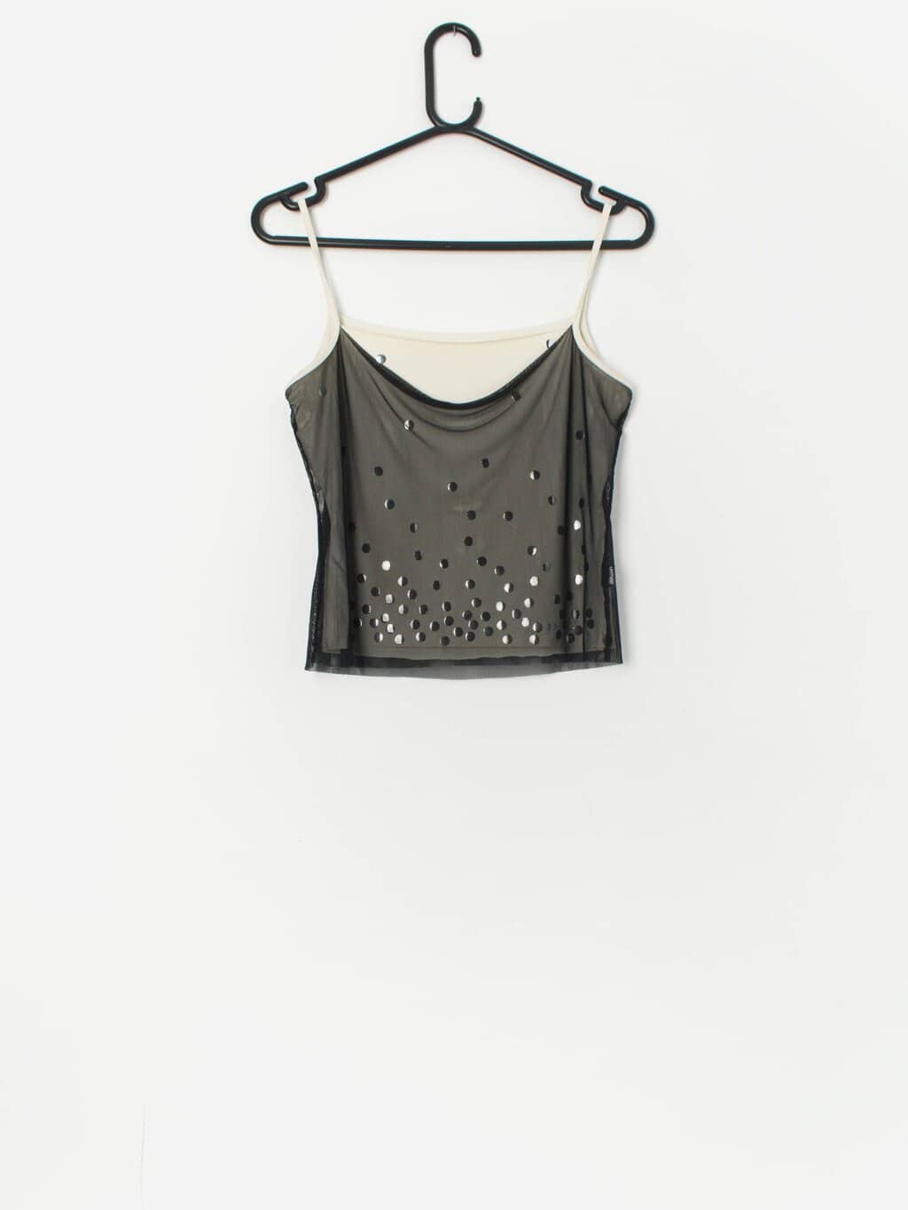 Vintage Moschino top with shiny mirrored polka dots - S - Image 3