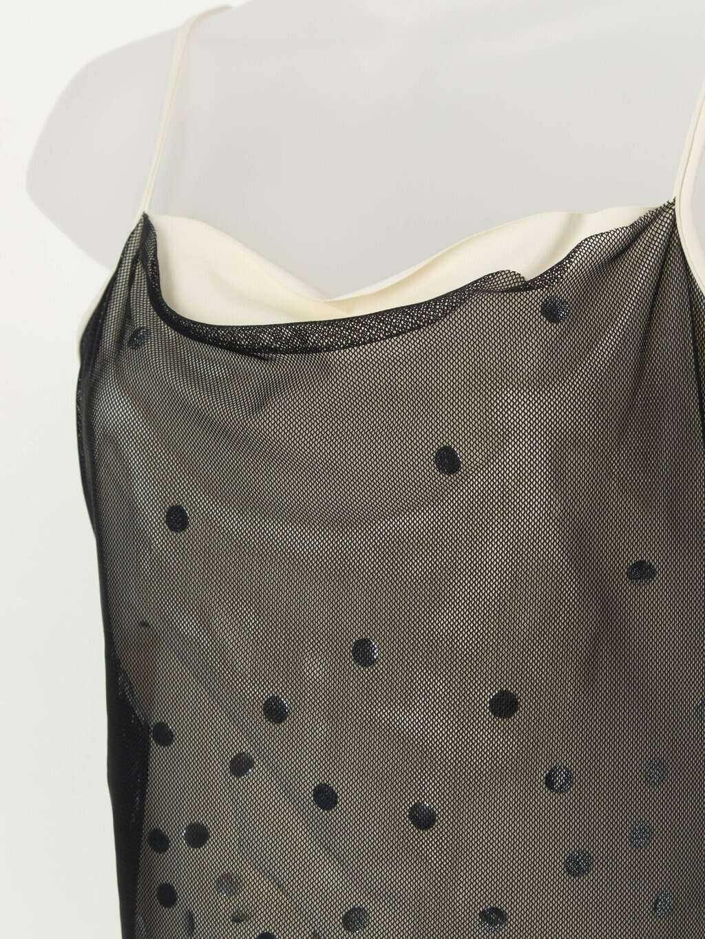 Vintage Moschino top with shiny mirrored polka dots - S - Image 2