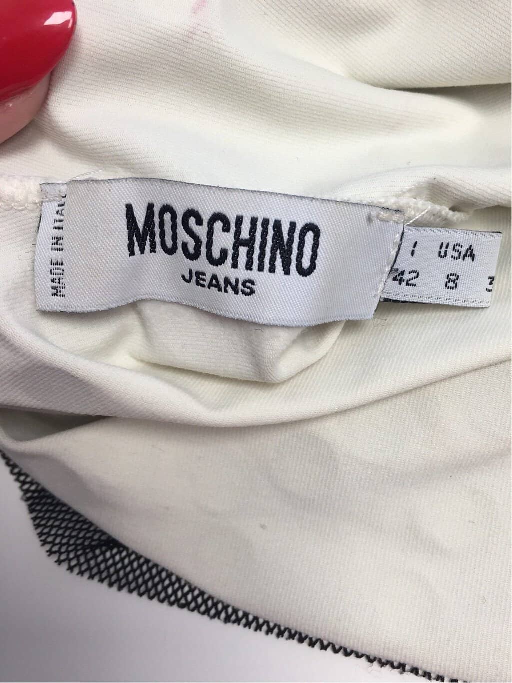 Vintage Moschino top with shiny mirrored polka dots - S - Image 6