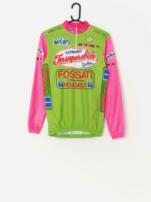 Vintage Quinto al mare cyclist jersey with lumo colourway - Medium