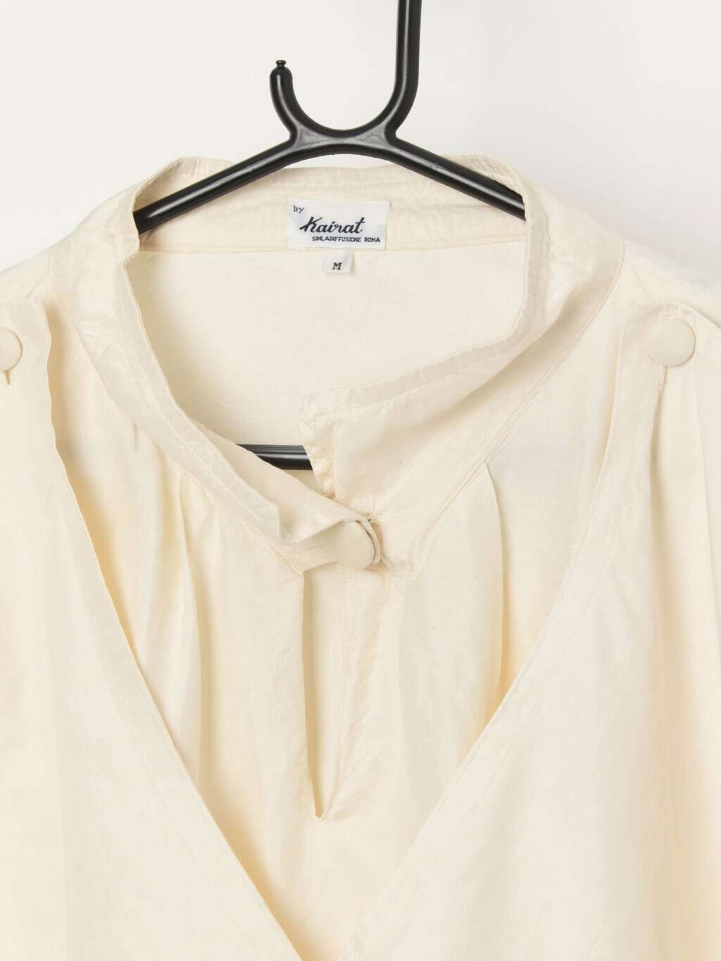 Vintage silk blouse with removable waistcoat - M / L - Image 2