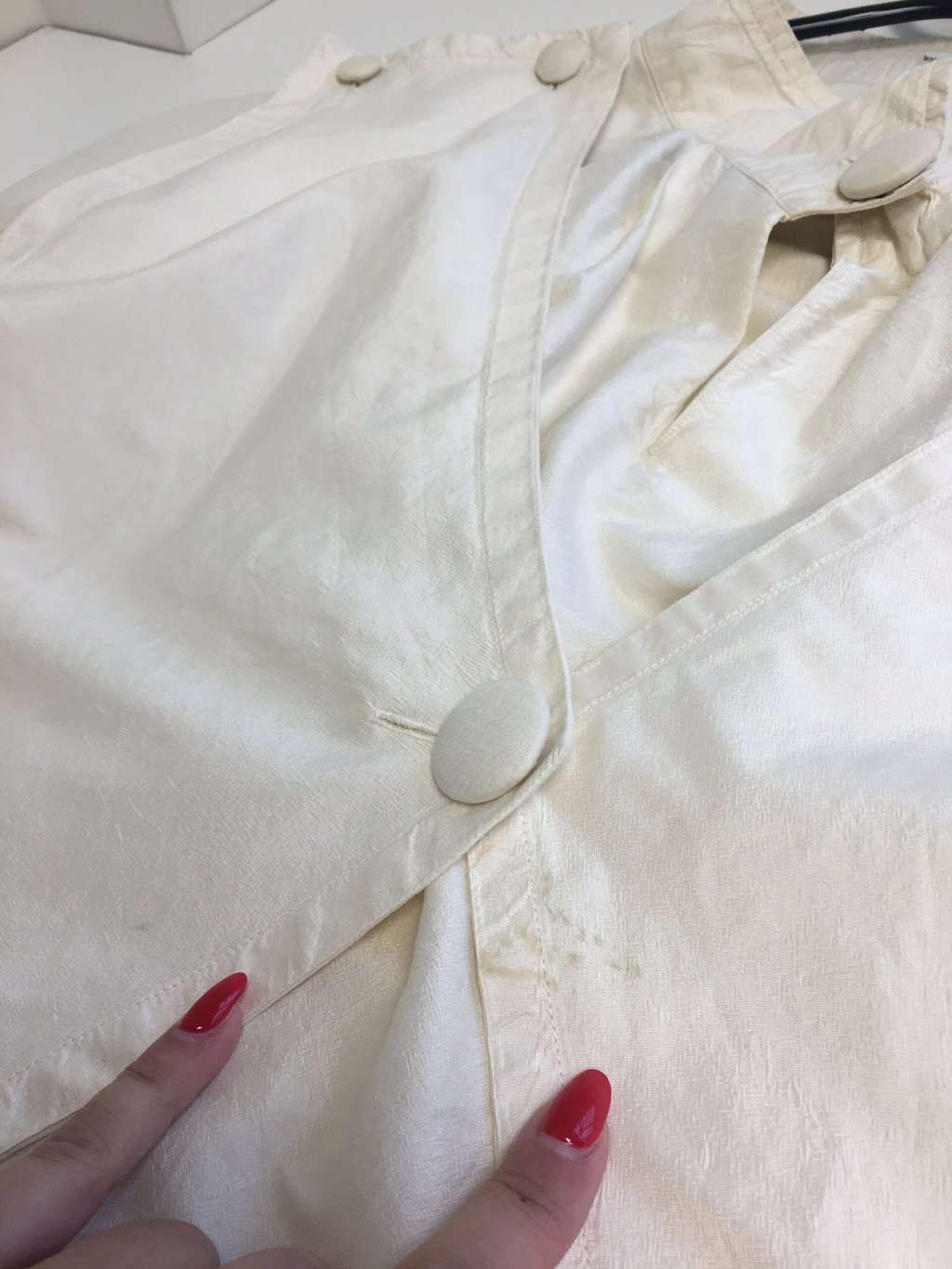 Vintage silk blouse with removable waistcoat - M / L - Image 4