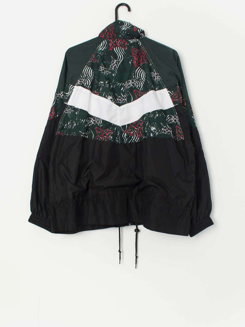 Vintage sports jacket in forest green, red and black - Large / XL - Image 3