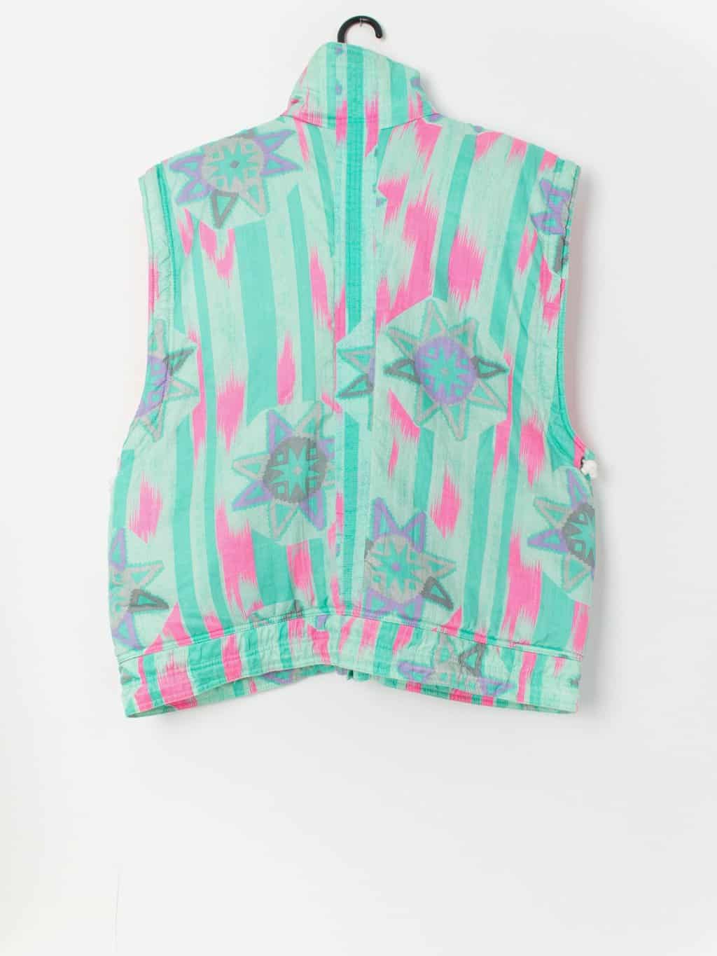 Vintage women's ski gilet in luminous green - Large - Image 4