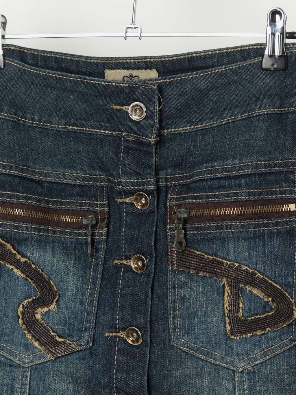 Vintage Y2K women's denim top - XS - Image 2