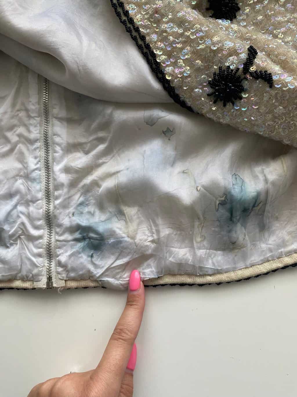 60s vintage sequin vest in cream and black - M / L - Image 5