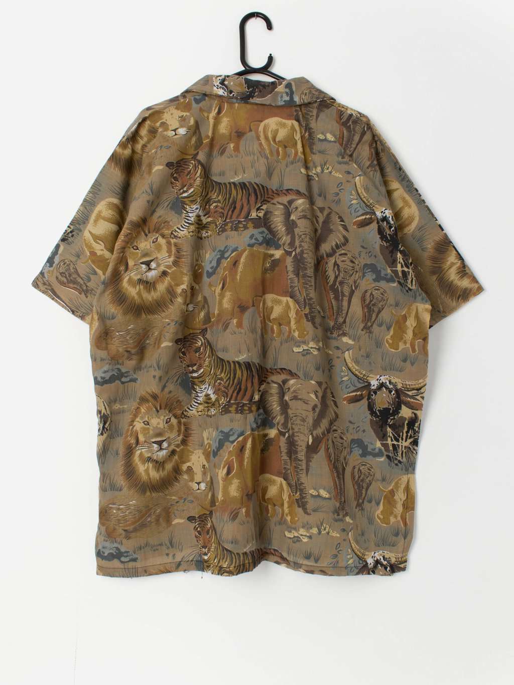 70s vintage safari tunic top, oversized - Large / XL / 2XL - Image 3