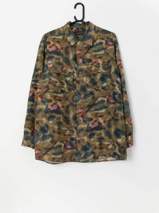 90s vintage Jaeger silk shirt with abstract pattern - M