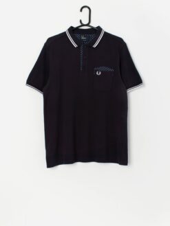 Men's slim fit Fred Perry polo shirt in navy blue - Large
