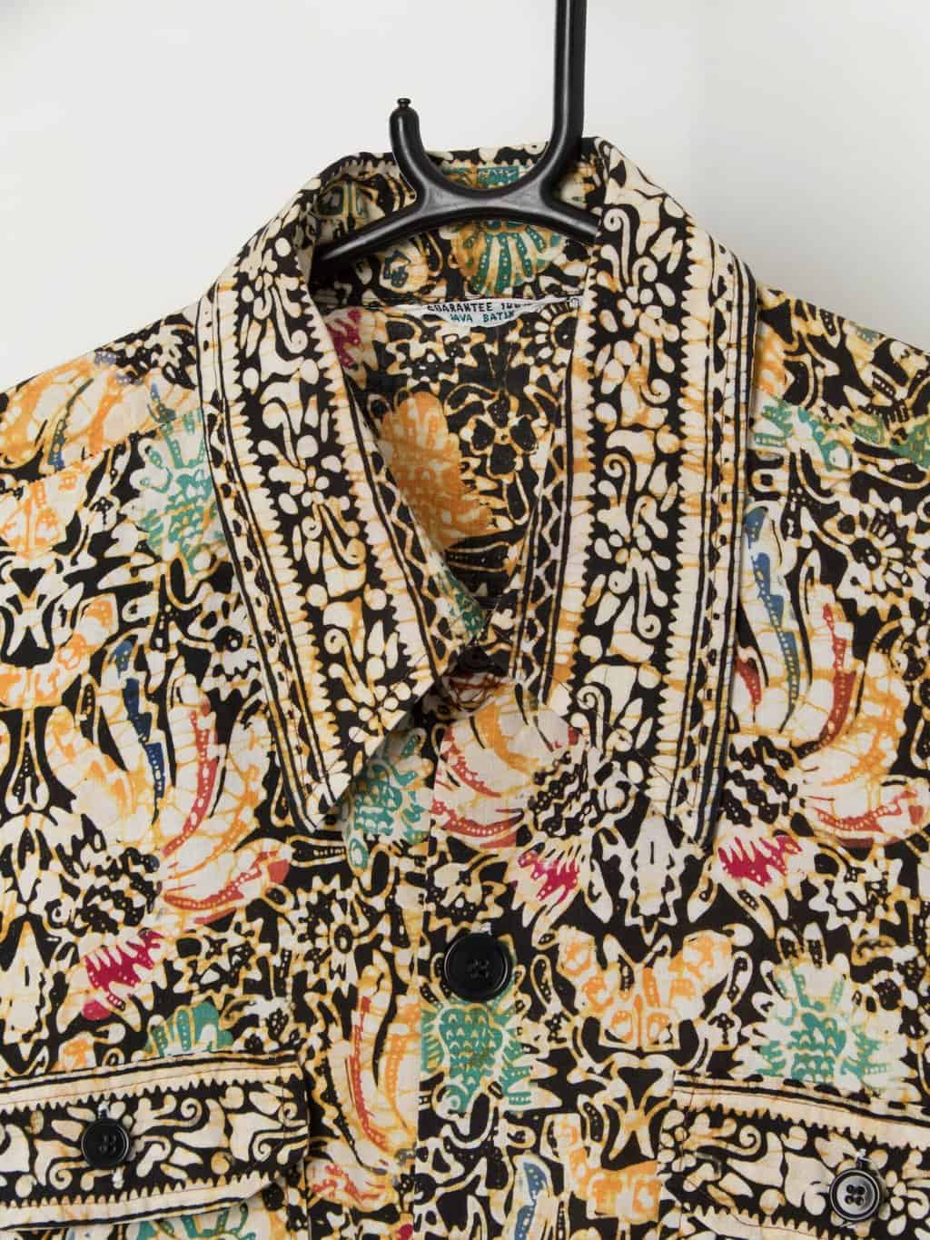 Rare 1970s vintage paisley print java batik shirt - Large - Image 2