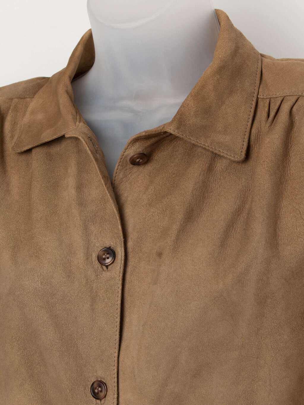 Rare 80s vintage suede blouse / overshirt - Medium / Large - Image 2