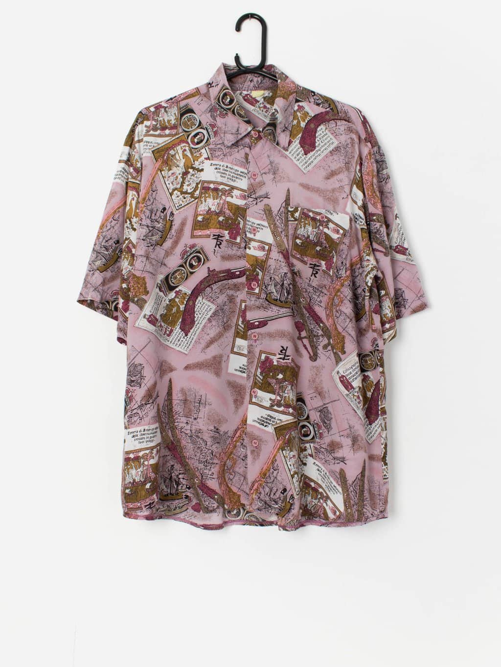 Rare 90s vintage Tudor shirt in pink - Large