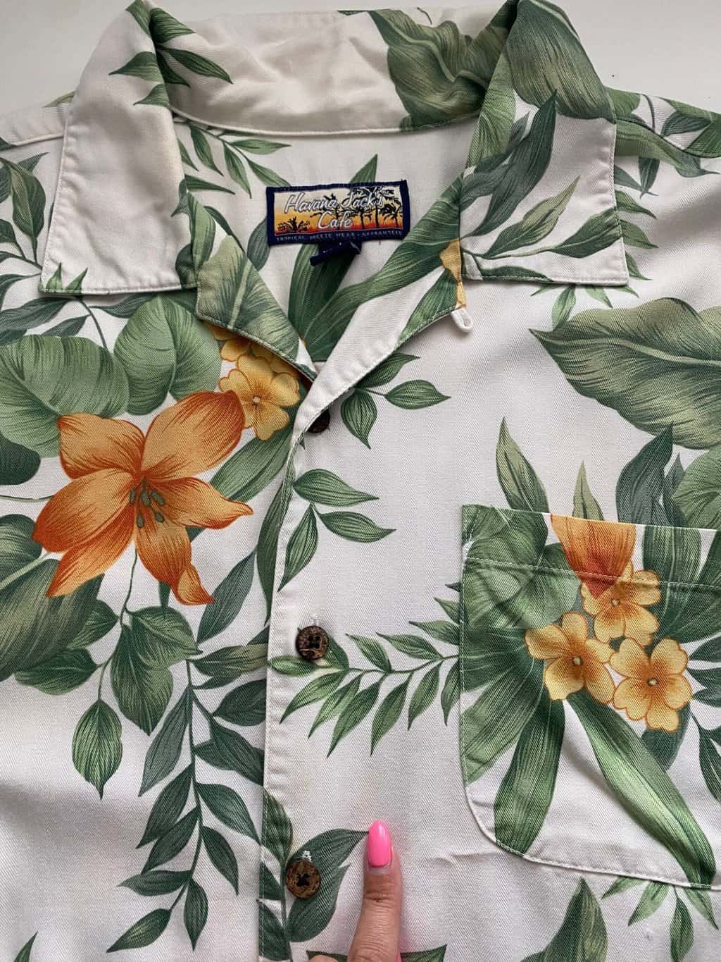 Tropical vintage shirt with hibiscus floral pattern - L - Image 4