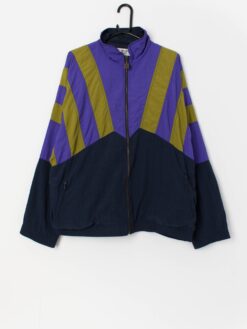 Vintage 90s shell jacket in purple and olive green - Large / XL