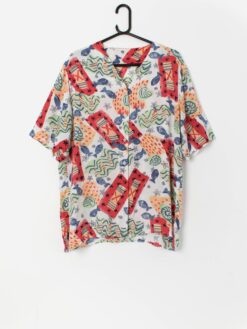 Vintage beach themed oversized shirt - Large / XL
