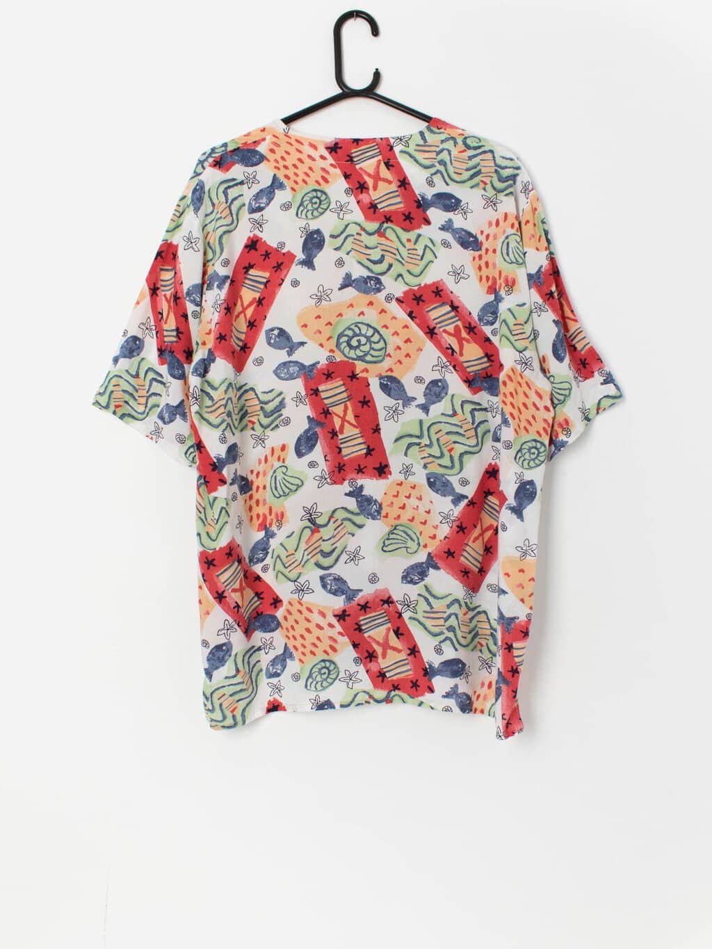 Vintage beach themed oversized shirt - Large / XL - Image 3