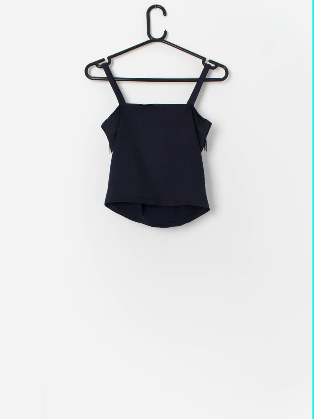 Vintage beaded bralet top in navy, made in Italy - 2XS / XS - Image 3