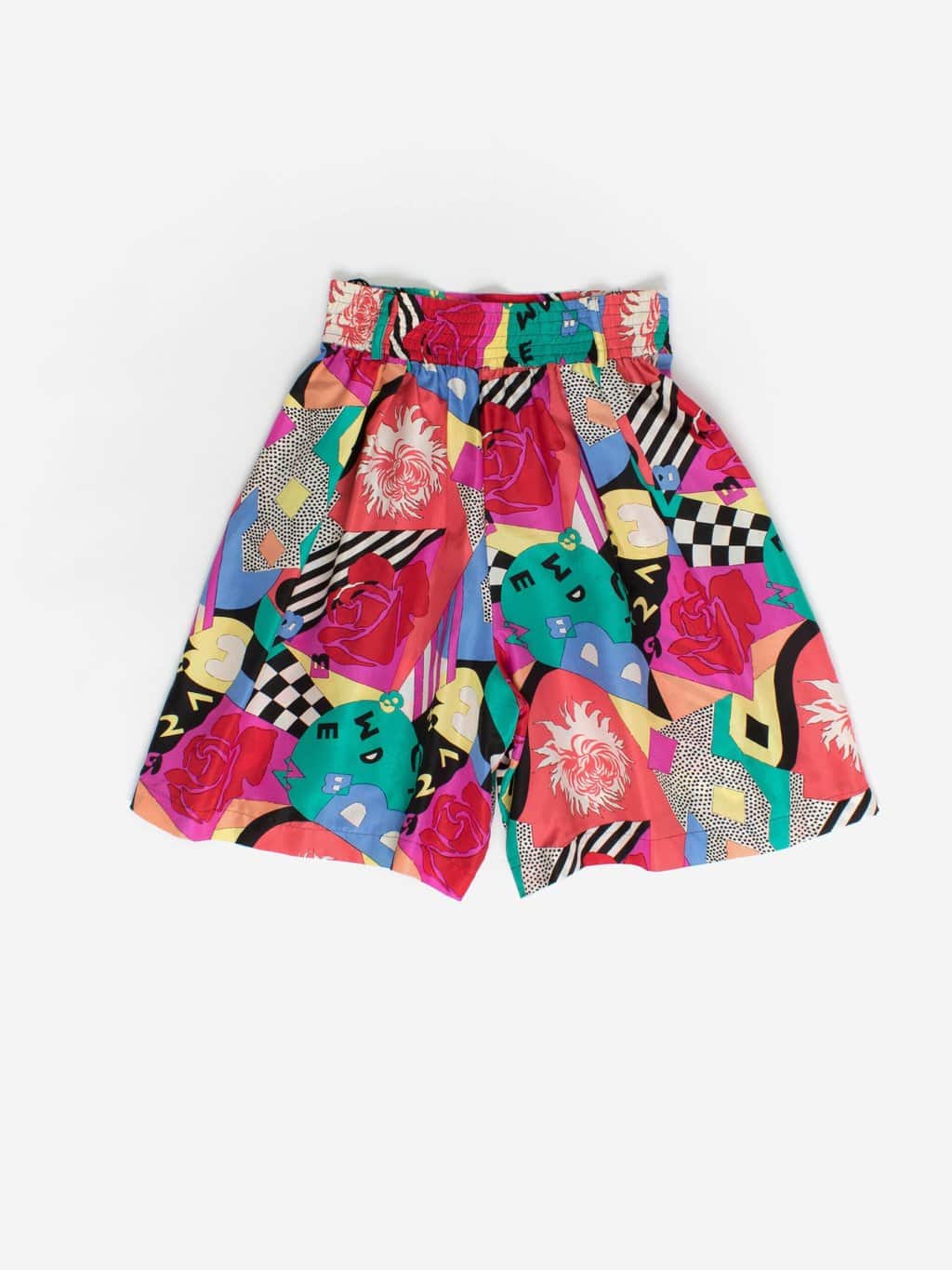 Vintage Betty Barclay silk patterned shorts - Small