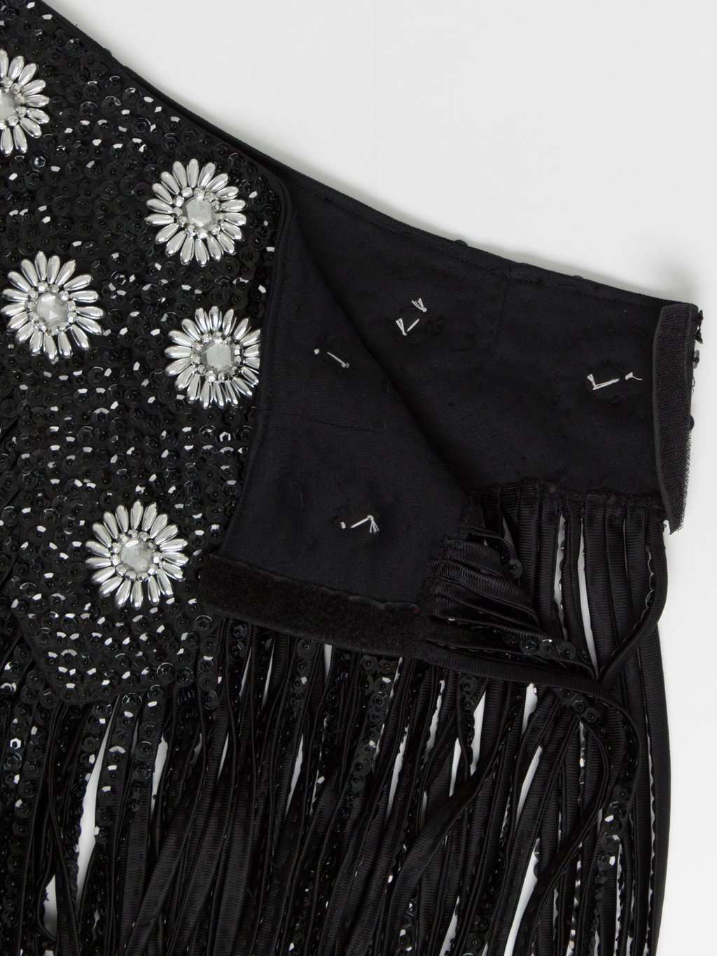 Vintage black sequin festival skirt / cover up - Small - Image 4