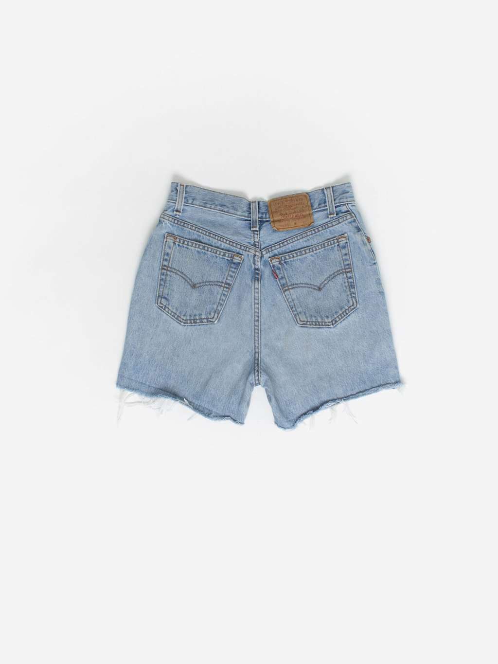 Vintage blue Levis cut off denim shorts, made in USA - S - Image 3