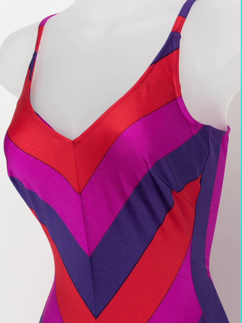 Vintage Club Azur striped swimsuit - Small - Image 2