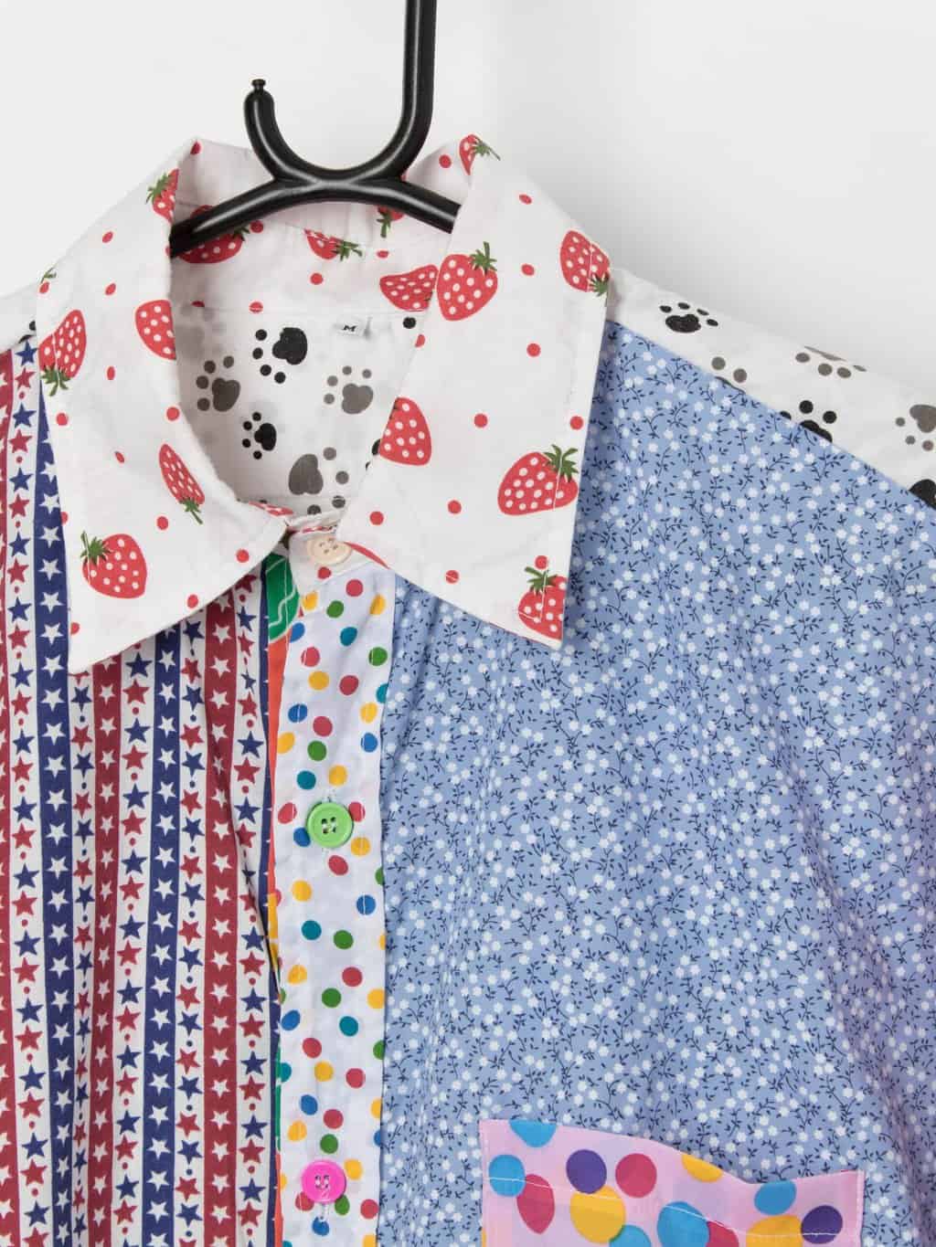 Vintage crazy patterned shirt - Medium - Image 2