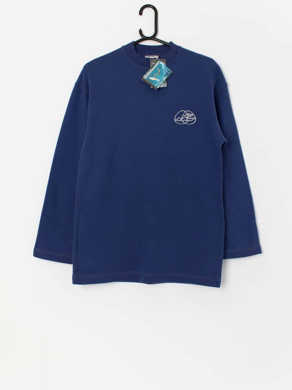 Vintage deadstock Oxbow sweatshirt in cobalt blue - S/M