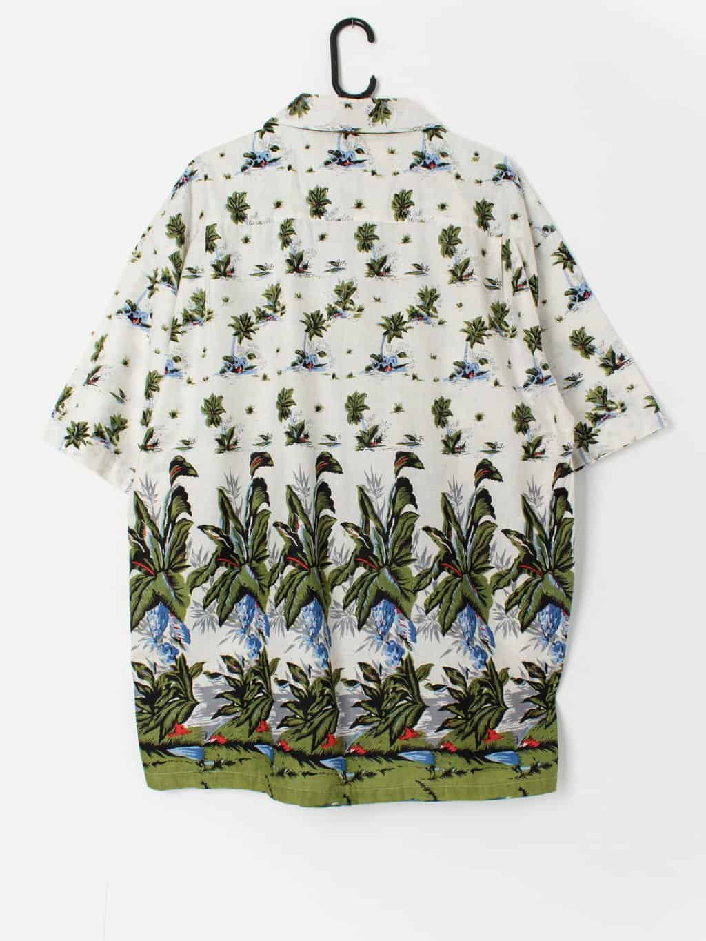 Vintage Hawaiian shirt with palm tree print - XL - Image 3