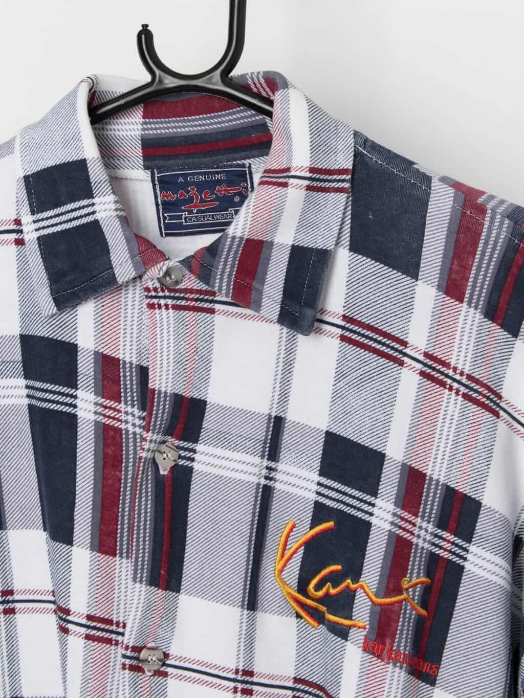 Vintage Karl Kani Jeans plaid shirt with chest signature - Large - Image 2