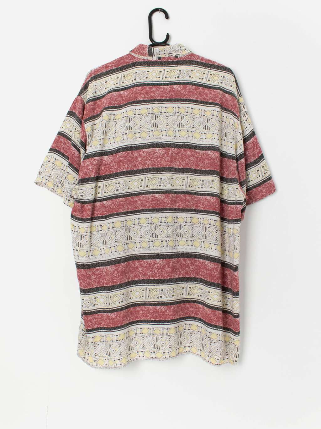 Vintage lined graphic shirt in red and yellow - Large - Image 3