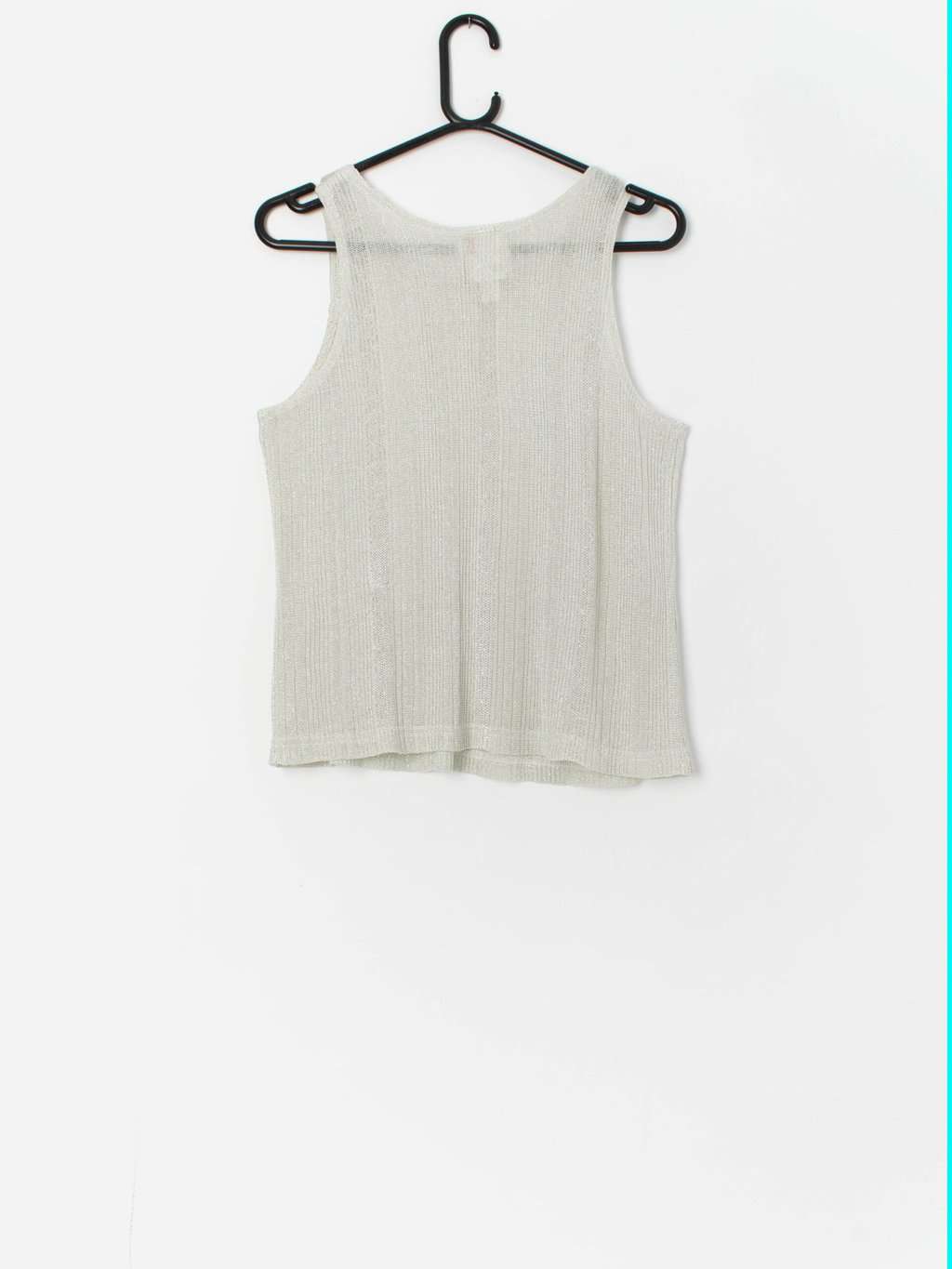 Vintage lurex knitted tank top by Joseph Ribkoff - Small - Image 3