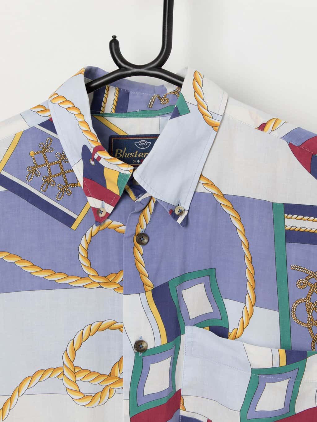 Vintage nautical / regal rope print shirt - Large - Image 2