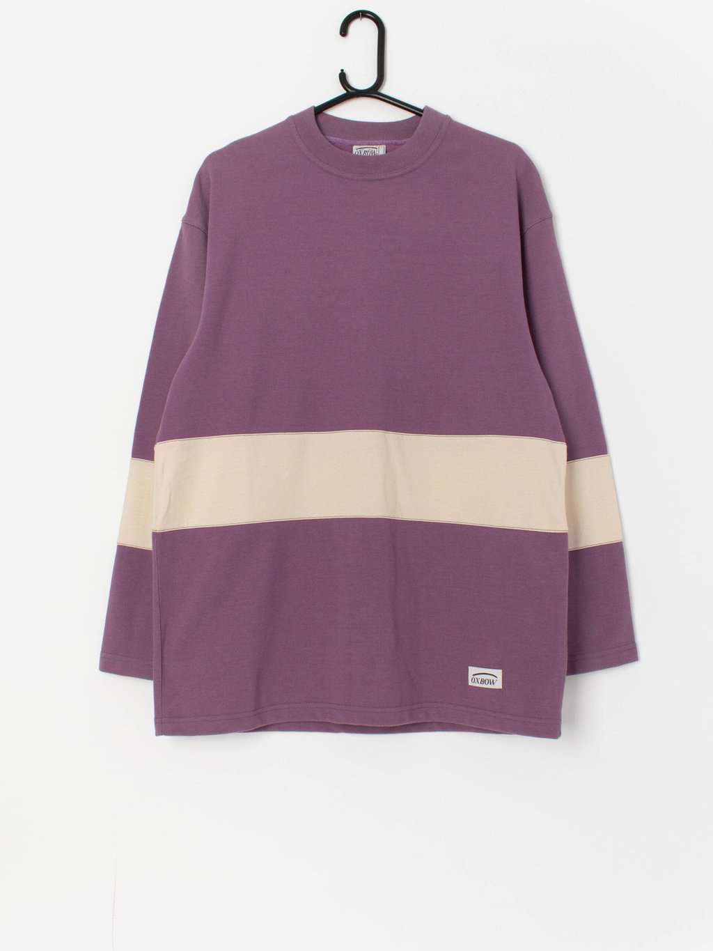 Vintage Oxbow sweatshirt in purple and cream - M / L