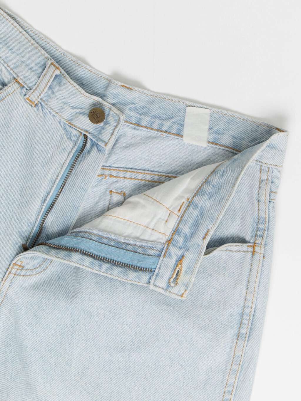 Vintage pale blue denim shorts - Small / Medium - Image 2