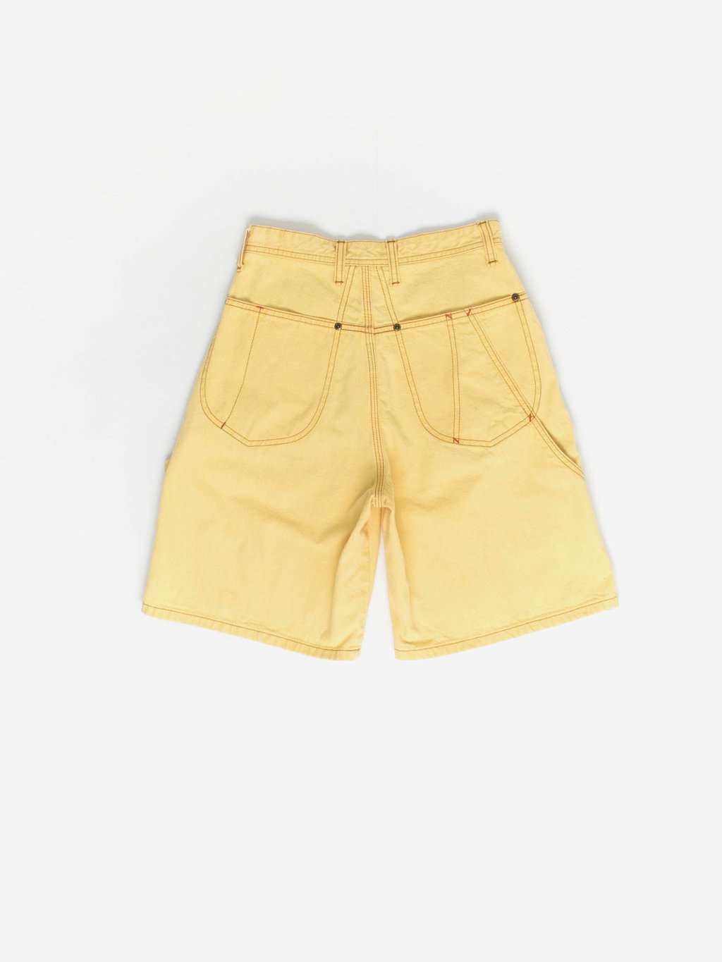 Vintage pale yellow denim shorts - Small - Image 3