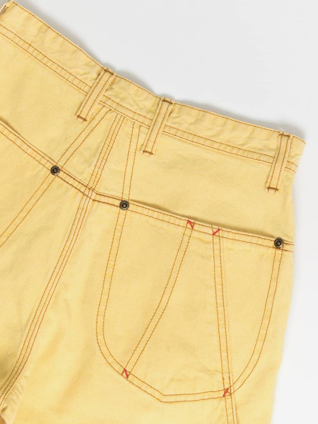Vintage pale yellow denim shorts - Small - Image 4