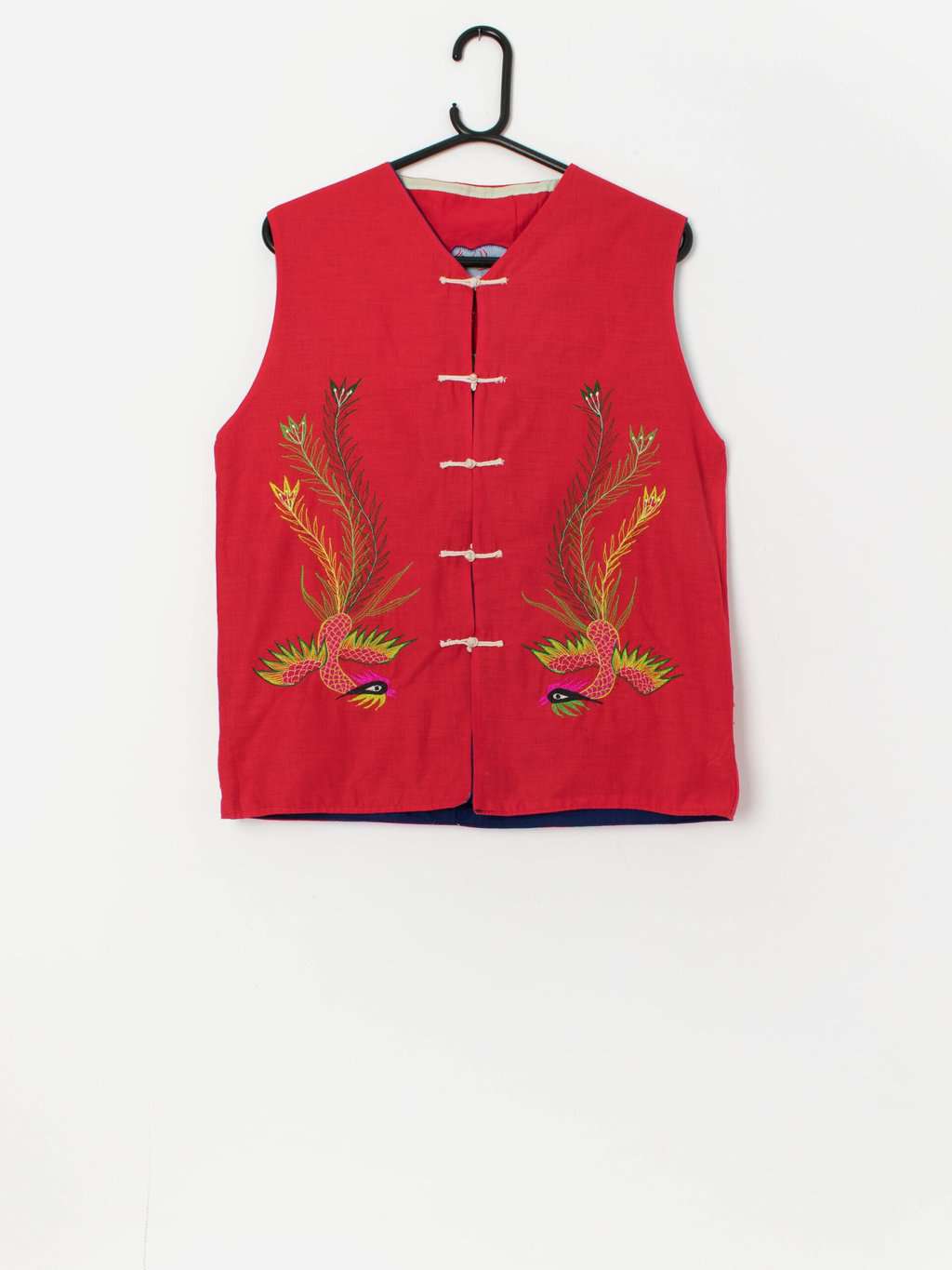 Vintage panda reversible vest / waistcoat - Medium - Image 4