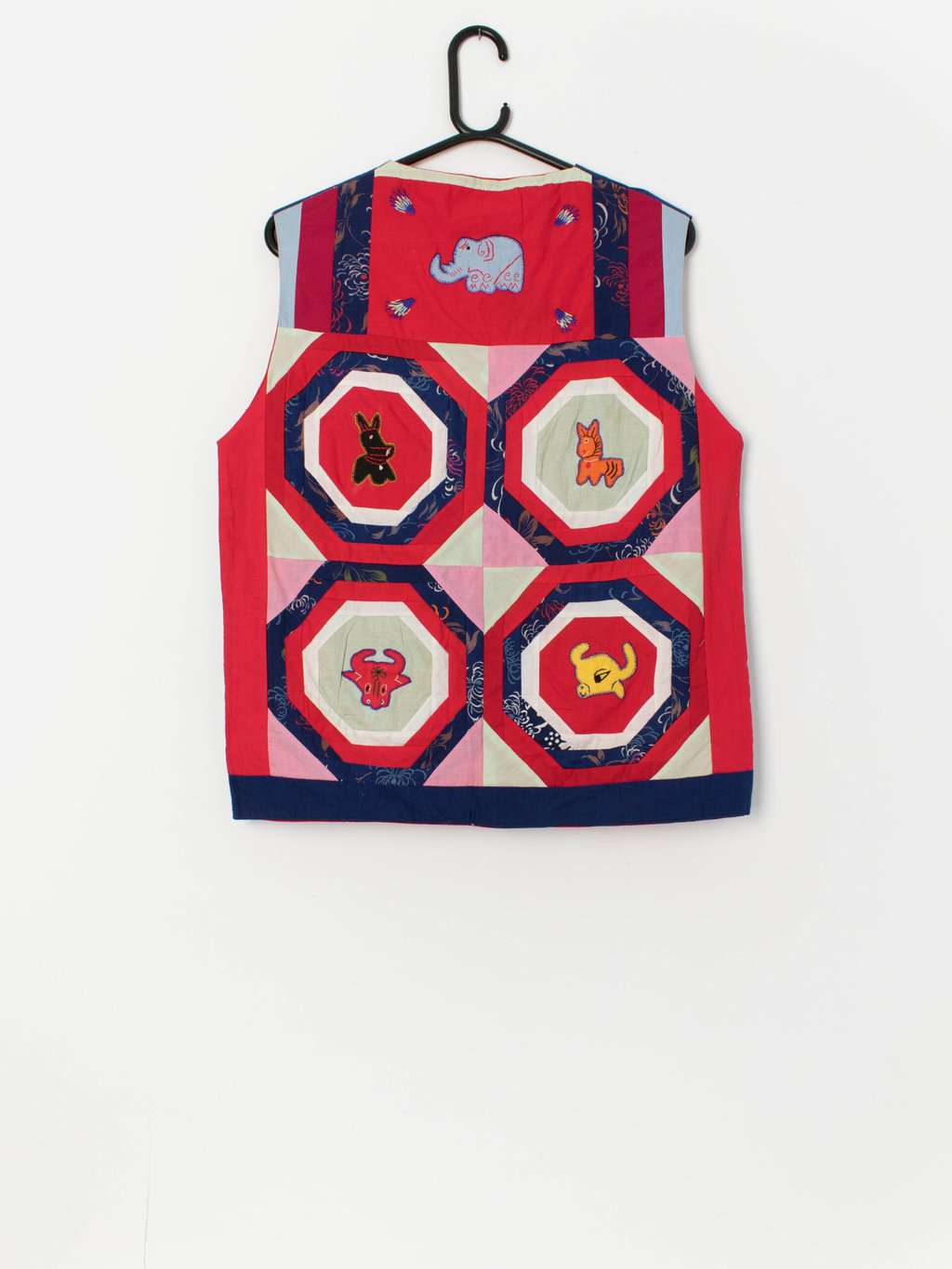 Vintage panda reversible vest / waistcoat - Medium - Image 3