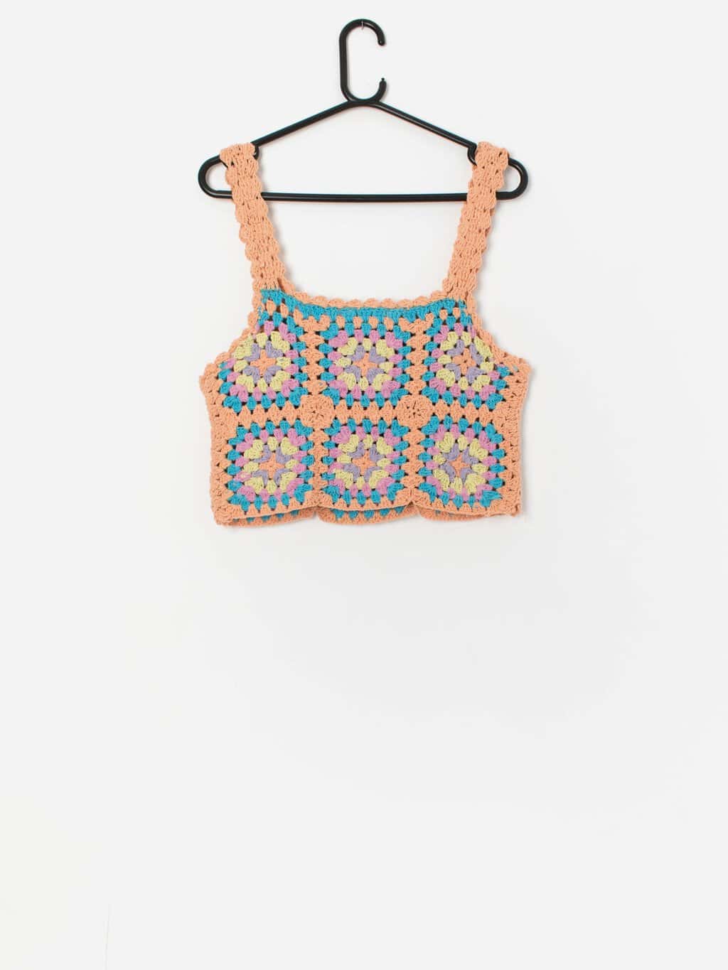 Vintage pastel crochet vest top - Small - Image 3