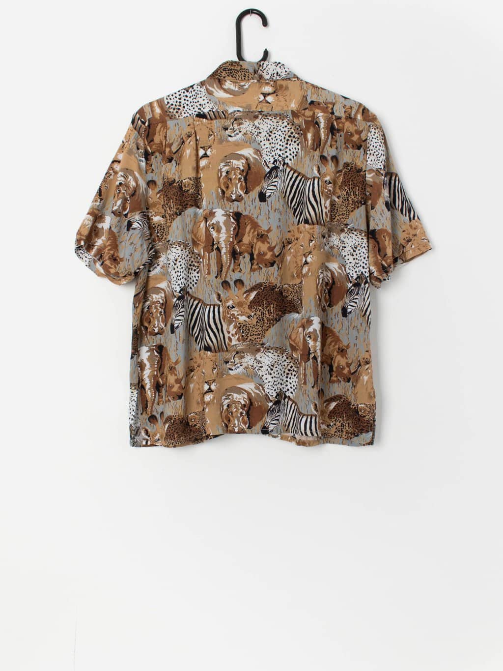 Vintage safari animal print blouse - Large - Image 3