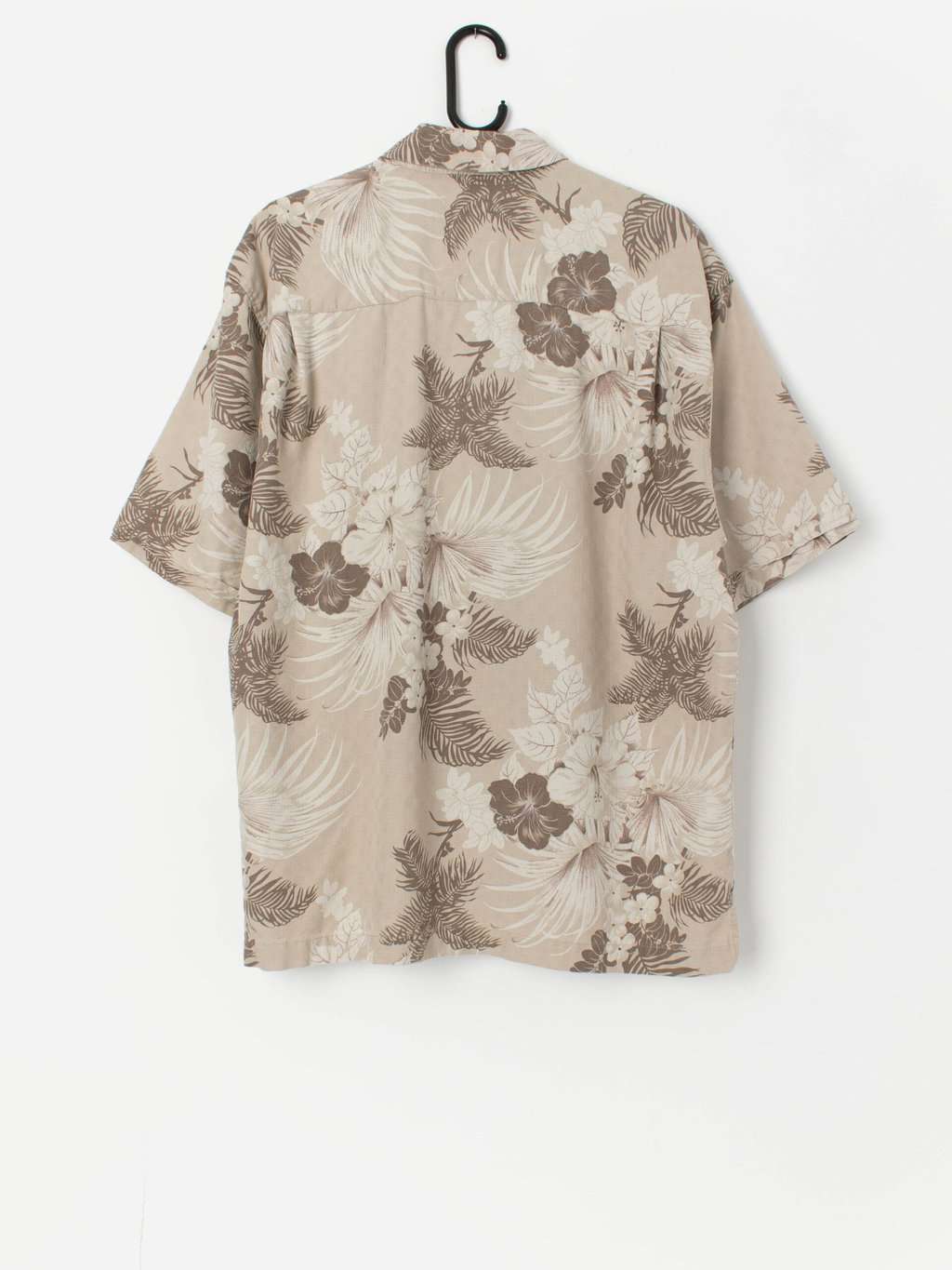 Vintage silk Hawaiian shirt with tropical pattern - Large - Image 3